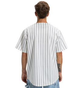 dcshoes, Slugger - Short Sleeves Shirt for Men, WHITE PINSTRIPE (xwkw) Slugger - Short Sleeves Shirt for Men  ADYKT03253
