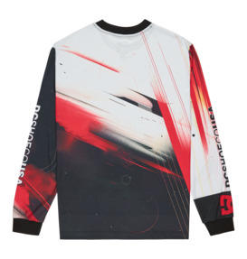 dcshoes, Burn Out - Long Sleeves T-Shirt for Men, RACING RED (rqr7) Burn Out - Long Sleeves T-Shirt for Men  EDYKT03535