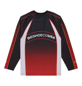 dcshoes, Sylem Jersey - Top Tecnico a Maniche Lunghe da Uomo, BARBADOS CHERRY (rzn0) Sylem Jersey - Technical Long Sleeve Top for Men  EDYKT03539