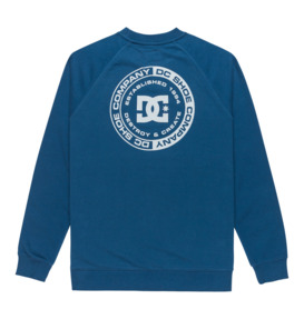 dcshoes, DC Corpo Raglan - Felpa da Uomo, ESTATE BLUE (bsw0) DC Corpo Raglan - Sweatshirt for Men  EDYSF03262