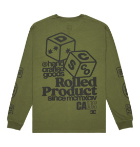 dcshoes, Hi Rolling Hls - T-shirt manches longues pour Homme, BRONZE GREEN (gqq0) Hi Rolling Hls - Long Sleeve T-Shirt for Men  EDYZT04365