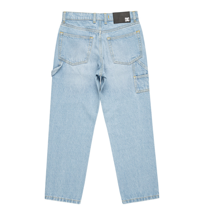 Pantalon Jean Garçon Coupe Droite Ample - Avec Poches Et Fermeture éclair - Pour Skate Et Quotidien