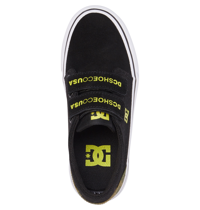 DC Women's Trase V Tx Se Skate Shoe | Waxed Canvas & Textile Upper With Hook-and-Loop Strap