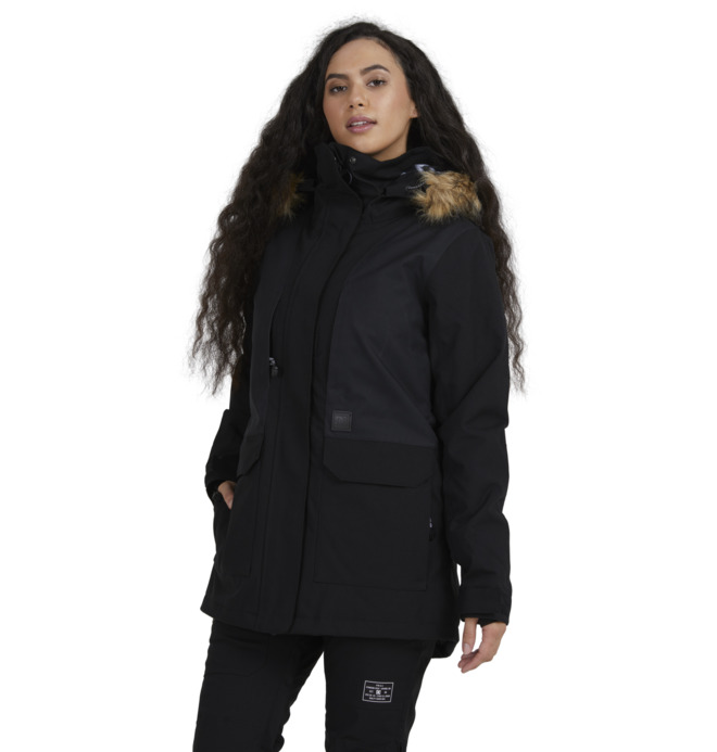 Black and white womens snowboard jacket sale