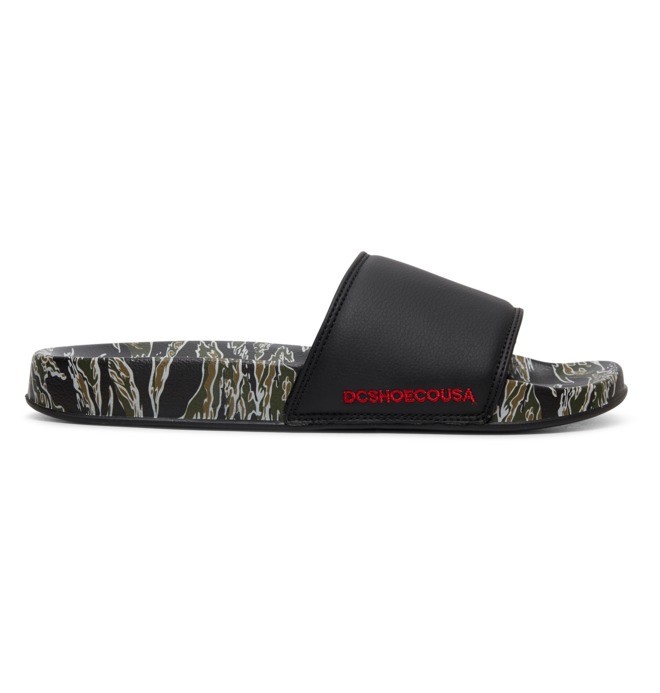DC SE - Leather Slides Sandals for Men  ADYL100044