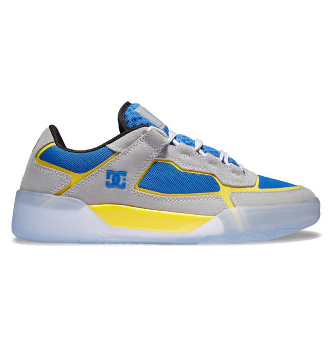 Blue and yellow dc shoes on sale