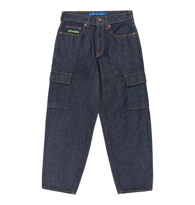 Baggy Cargo Indigo Dye - Denim Trousers for Boys 8-16  EDBDP03059