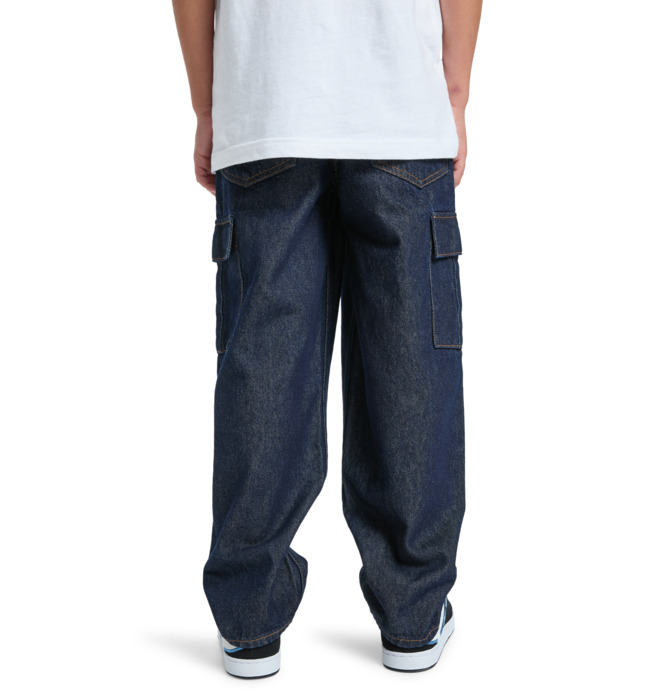 Baggy Cargo Indigo Dye - Denim Trousers for Boys 8-16  EDBDP03059