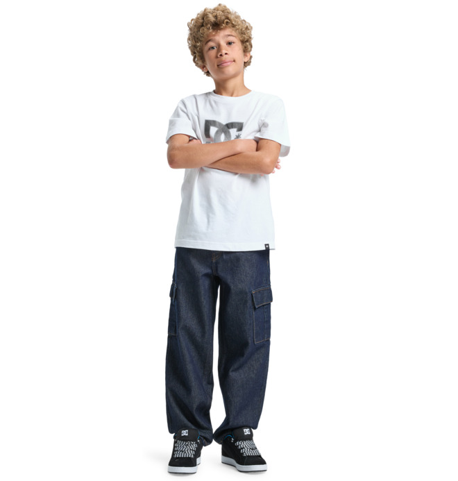 Baggy Cargo Indigo Dye - Denim Trousers for Boys 8-16  EDBDP03059