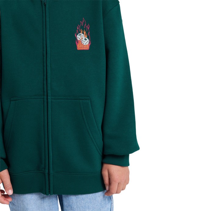 Burning Dice - Zip-Up Hoodie for Boys 8-16  EDBSF03143