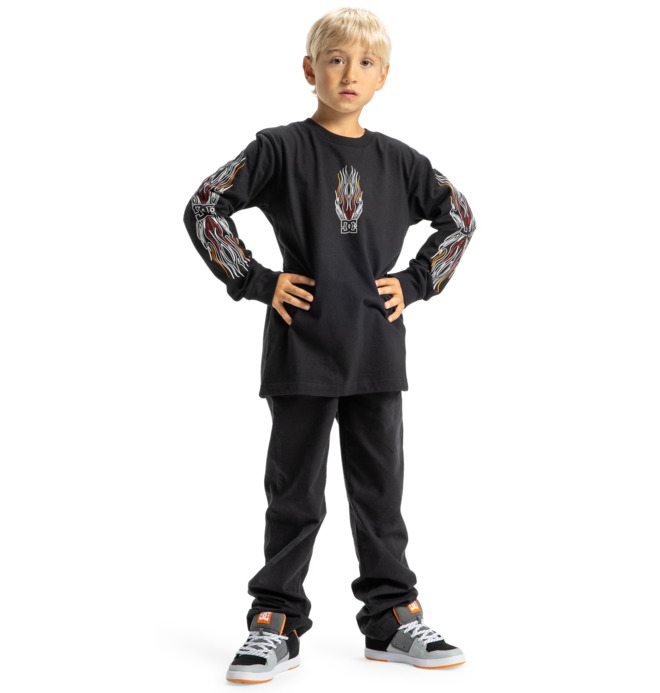 Burnt Out - Long Sleeve T-Shirt for Boys 8-16  EDBZT03424