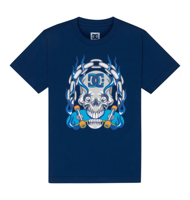 Burning Skull - Short Sleeve T-Shirt for Boys 8-16  EDBZT03455