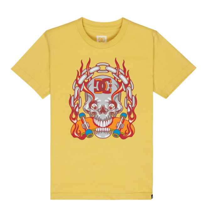 Burning Skull - Short Sleeve T-Shirt for Boys 8-16  EDBZT03455