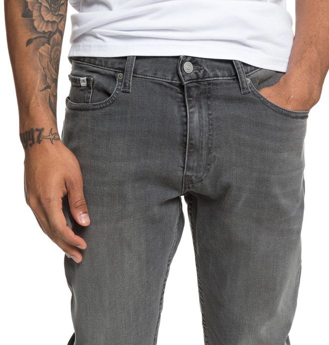 Worker Medium Grey - Straight Fit Jeans for Men EDYDP03375