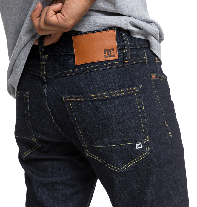 Worker Indigo Rinse - Straight Fit Jeans for Men EDYDP03376