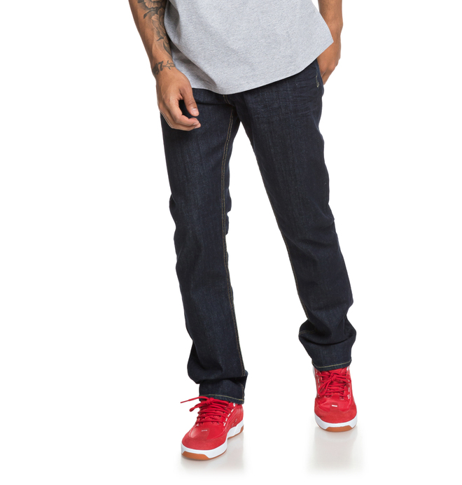 Worker Indigo Rinse - Straight Fit Jeans for Men EDYDP03376