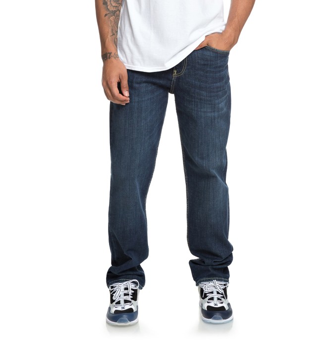 Worker Medium Stone - Relaxed Fit Jeans for Men EDYDP03381
