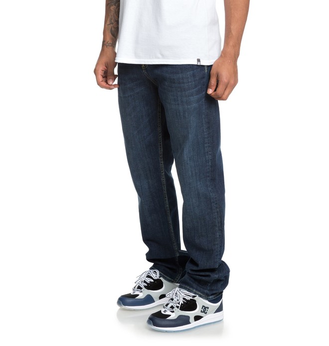 Worker Medium Stone - Relaxed Fit Jeans for Men EDYDP03381
