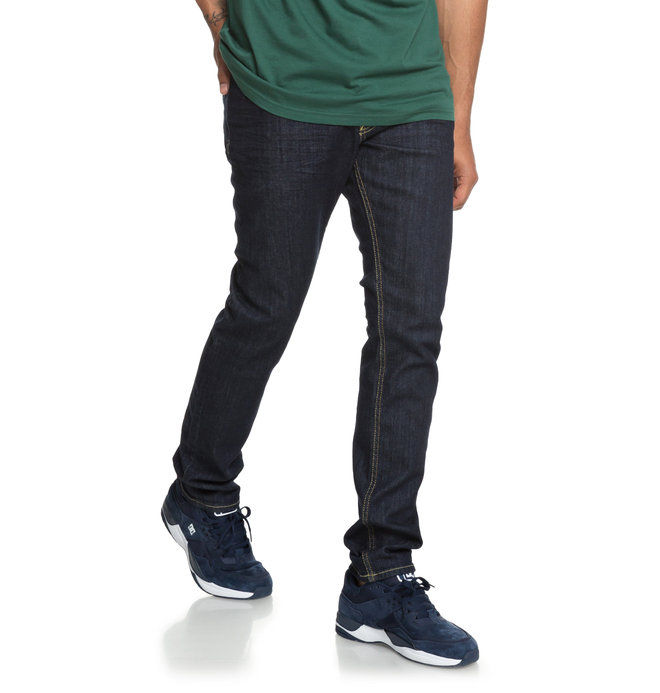 Worker Indigo Rinse - Slim Fit Jeans for Men  EDYDP03384