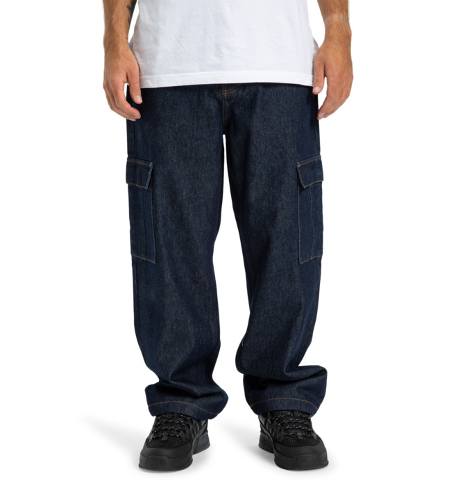 Worker Baggy Denim Cargo Rir - Denim Jeans for Men  EDYDP03428