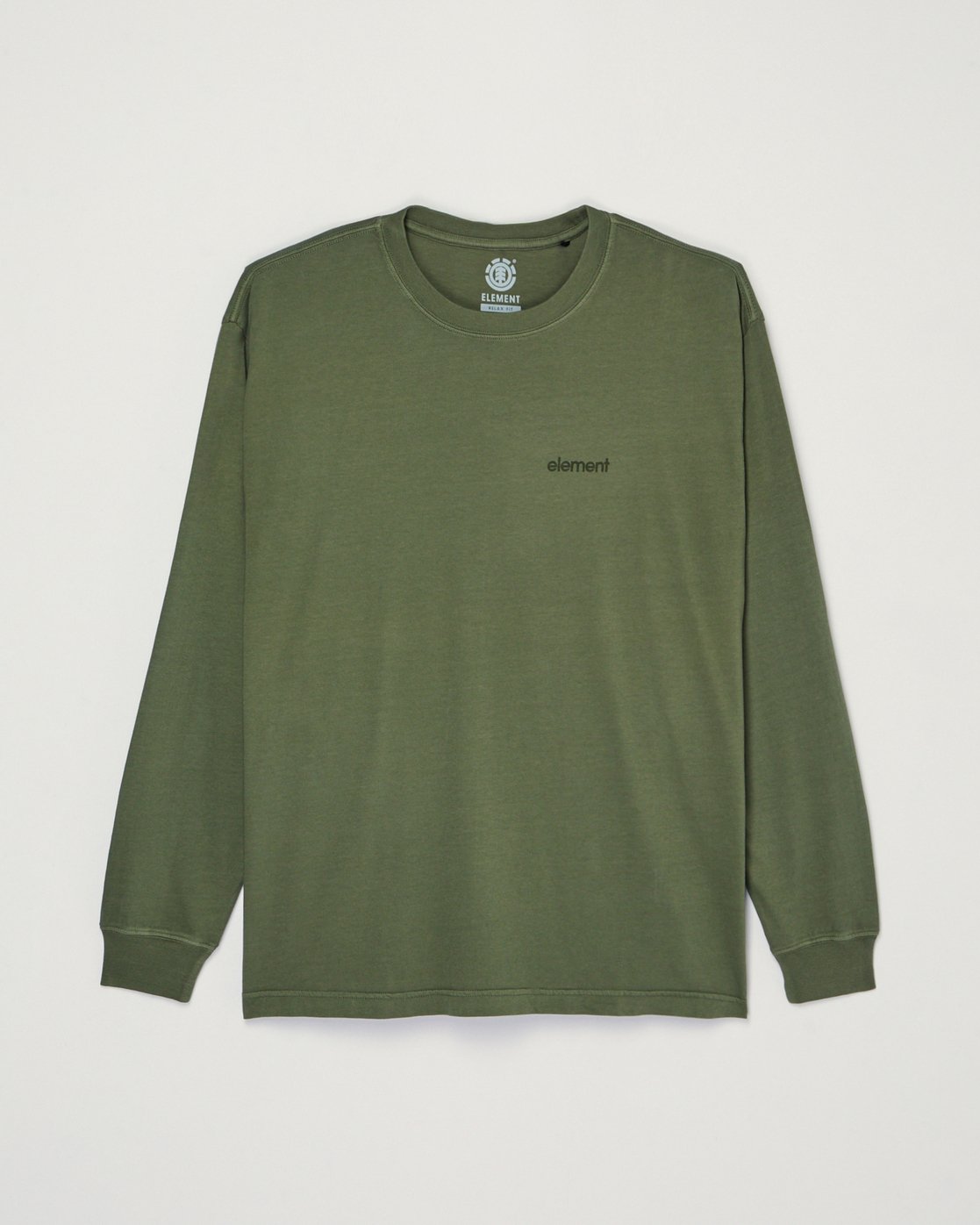OVY Pigment Dyed Long Sleeve T KAJA カーキ Lowcase Pigment - Men's Green Long Sleeve T-Shirt | Element