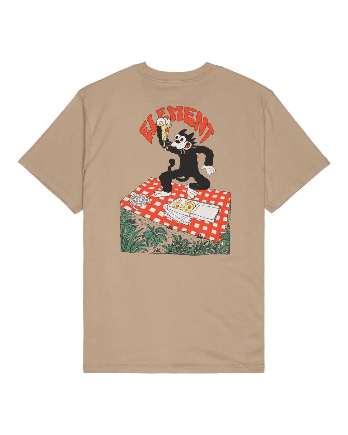 Pizza - Men's Beige Short Sleeve T-Shirt | Element