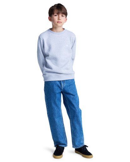 element, Icon Embroidery Cr Y - Sweatshirt for Boys 8-16, MID GREY HEATHER (sgbh) Icon Embroidery Cr Y - Sweatshirt for Boys 8-16  ELBFT00144