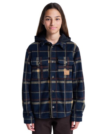 element, Polar Hooded Overshirt Y - Überhemd für Jungen 8-16, JAVA CHECK (ctf3) Polar Hooded Overshirt Y - Overshirt for Boys 8-16  ELBJK00137