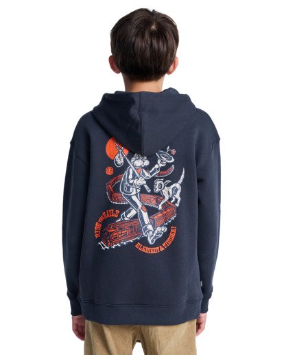 element, Timber On Track Po Y - Sweat à capuche pour Garçon 8-16 ans, OFF BLACK (kta0) Timber On Track Po Y - Hoodie for Boys 8-16  ELBSF00205