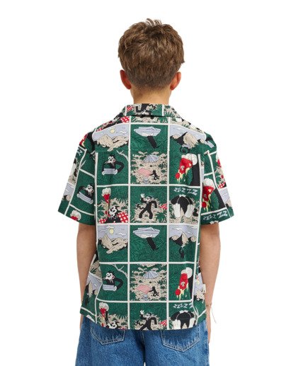 Printed - Short Sleeve Shirt for Boys 8-16  ELBWT00116