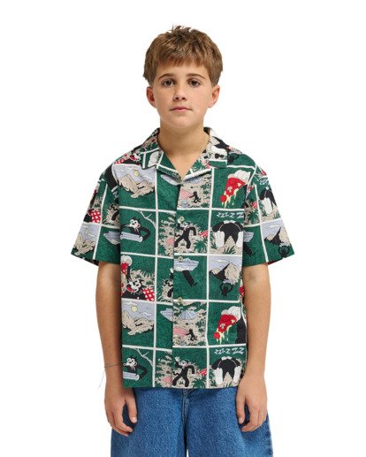 Printed - Short Sleeve Shirt for Boys 8-16  ELBWT00116