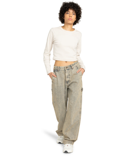 element, Carpenter Denim W - Pantaloni carpenter da Donna, BLEACH TINT (wbz0) Carpenter Denim W - Carpenter Trousers for Women  ELJDP00112