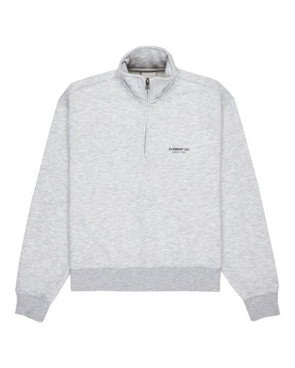 element, Element Co W - Felpa con cerniera a un quarto da Donna, MID GREY HEATHER (sgbh) Element Co W - Quarter Zip Sweatshirt for Women  ELJFT00124