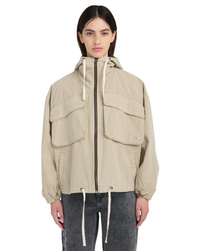 Ripstop-Hooded Parka Jacket for Women  ELJJK00151