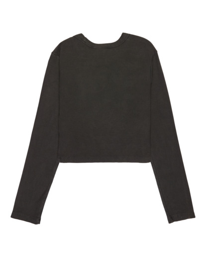 element, Icon Crop W - Maglietta a Maniche Lunghe da Donna, OFF BLACK (kta0) Icon Crop W - Long Sleeve T-Shirt for Women  ELJKT00122