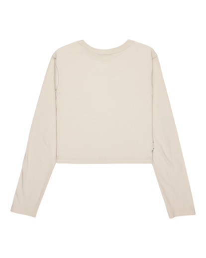element, Icon Crop W - Maglietta a Maniche Lunghe da Donna, OAT MILK (teg0) Icon Crop W - Long Sleeve T-Shirt for Women  ELJKT00122