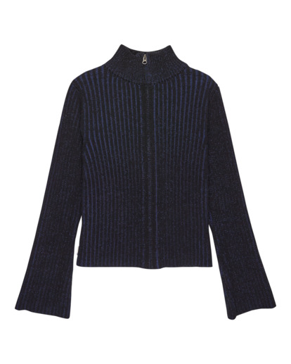 element, 2Tone Rib Zip Cardigan W - Cardigan con cerniera da Donna, ECLIPSE NAVY (ecn) 2Tone Rib Zip Cardigan W - Zip Up Cardigan for Women  ELJSW00112