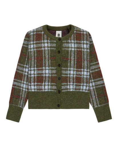 element, Plaid Cardigan W - Cardigan da Donna, FURRY PLAID (csn6) Plaid Cardigan W - Cardigan for Women  ELJSW00113