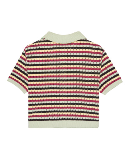Crochet Stripes - Polo Shirt for Women  ELJSW00117