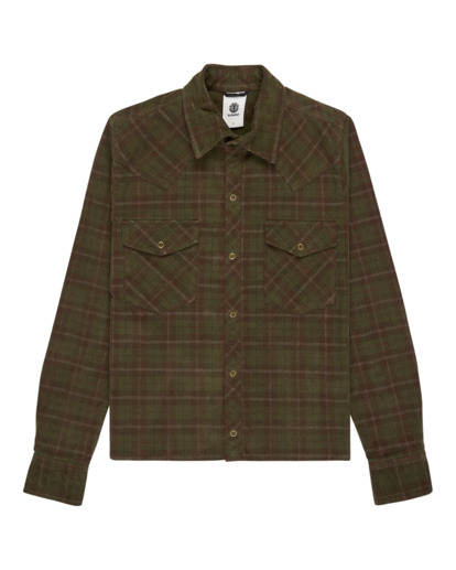 element, Westward Corduroy W - Camicia a Maniche Lunghe da Donna, CORDUROY CHECKS (rss1) Westward Corduroy W - Long Sleeve Shirt for Women  ELJWT00116