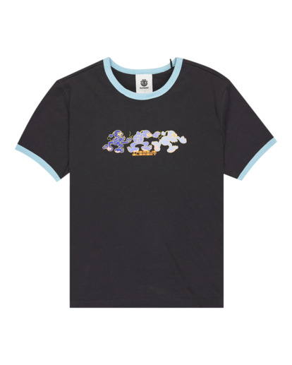 element, Second Nature Ringer W - Camiseta de manga corta para mujer, OFF BLACK (kta0) Second Nature Ringer W - Short Sleeve T-Shirt for Women  ELJZT00140