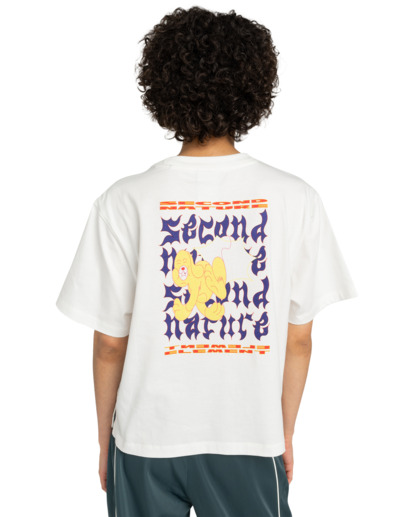element, Second Nature W - Maglietta a maniche corte da Donna, OFF WHITE (wbv0) Second Nature W - Short Sleeve T-Shirt for Women  ELJZT00142
