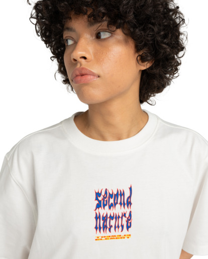 element, Second Nature W - Maglietta a maniche corte da Donna, OFF WHITE (wbv0) Second Nature W - Short Sleeve T-Shirt for Women  ELJZT00142