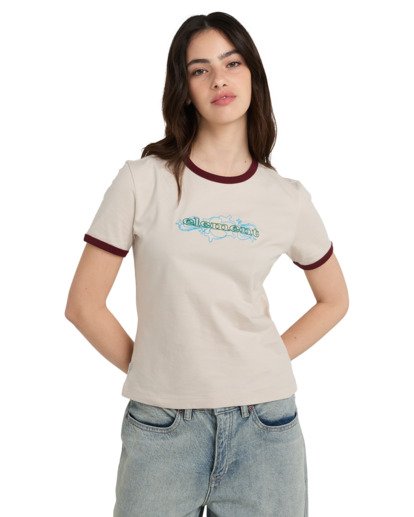 Yarnhill Ringer - Short Sleeve T-Shirt for Women  ELJZT00147
