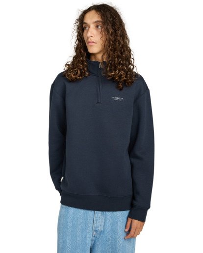 element, Element Co - Sweatshirt à col zippé pour Homme, ECLIPSE NAVY (ecn) Element Co - Quarter Zip Sweatshirt for Men  ELYFT00178