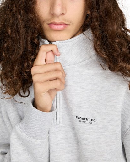 element, Element Co - Quarter Zip Sweatshirt for Men, MID GREY HEATHER (sgbh) Element Co - Quarter Zip Sweatshirt for Men  ELYFT00178
