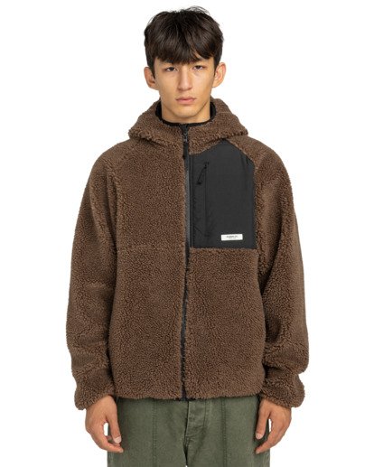 element, Wolfe Sherpa - Wendbarer Sherpa-Kapuzenpulli für Männer, JAVA (ctf0) Wolfe Sherpa - Reversible Sherpa Hoodie for Men  ELYJK00225