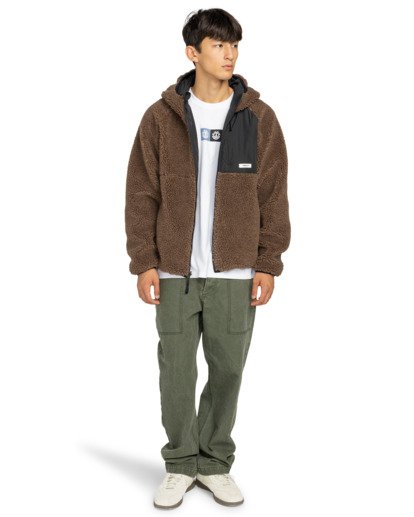 element, Wolfe Sherpa - Wendbarer Sherpa-Kapuzenpulli für Männer, JAVA (ctf0) Wolfe Sherpa - Reversible Sherpa Hoodie for Men  ELYJK00225
