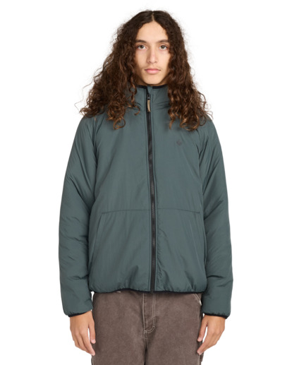 element, Wolfe Sherpa - Wendbarer Sherpa-Kapuzenpulli für Männer, OAT MILK (teg0) Wolfe Sherpa - Reversible Sherpa Hoodie for Men  ELYJK00225