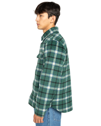 element, Lodge Check - Gewatteerd Overshirt voor Heren, DARK GREEN CHECK (gsl1) Lodge Check - Padded Overshirt for Men  ELYJK00282